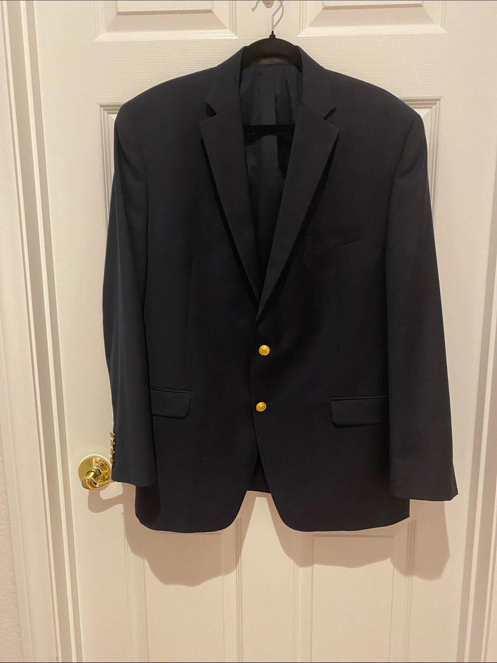 Lauren Ralph Lauren Navy Sport Coat with Gold Buttons 100% Wool